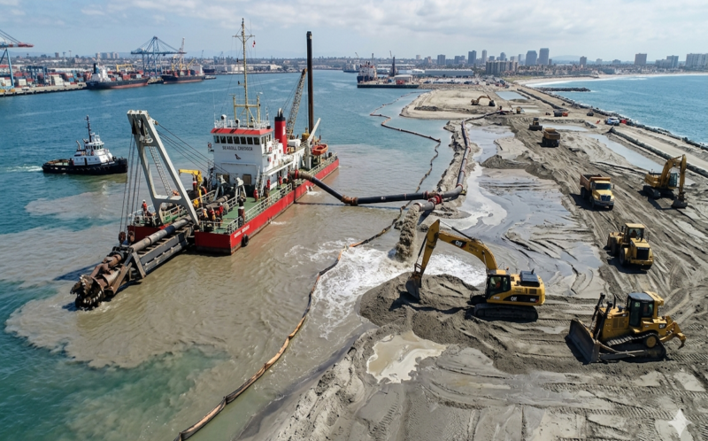 Dredging and land reclamation - birdof